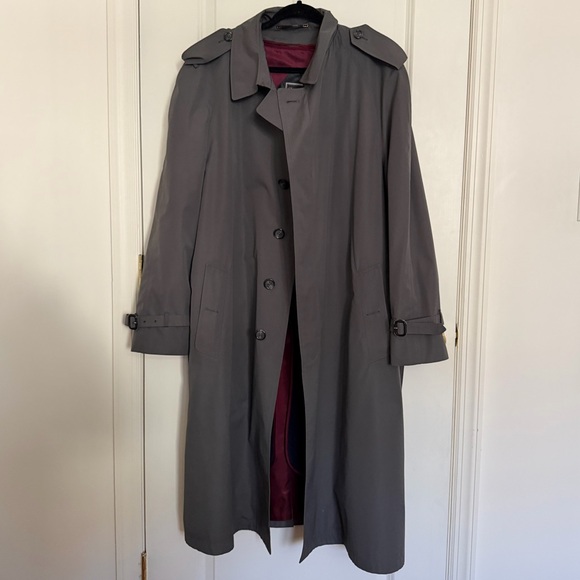 Dior Men’s Monsieur Charcoal Trench Coat 46R